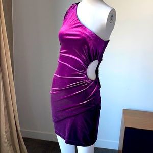 Velvet fitted stretchy dress